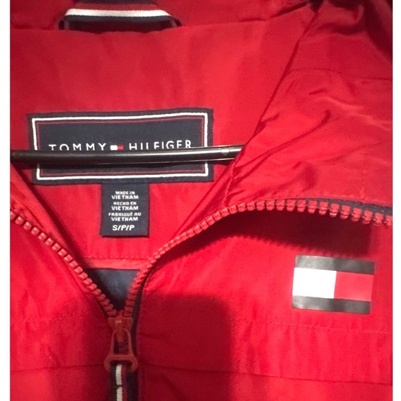 Tommy Hilfiger‎ Women Red White Blue Colorblock Hooded Windbreaker Jacket S - Picture 5 of 9